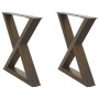 Patas mesa de centro 2 uds acero natural 60x(42-43,3) cm acero de , Patas para mesas - Ref: Foro24-4012711, Precio: 82,95 €, ...
