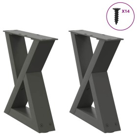 Patas de mesa centro 2 unidades acero antracita 40x(30-31,3) cm de , Patas para mesas - Ref: Foro24-4012682, Precio: 65,95 €,...