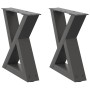 Patas de mesa centro 2 unidades acero antracita 40x(30-31,3) cm de , Patas para mesas - Ref: Foro24-4012682, Precio: 65,95 €,...