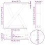 Patas de mesa centro 2 unidades acero antracita 40x(30-31,3) cm de , Patas para mesas - Ref: Foro24-4012682, Precio: 65,95 €,...