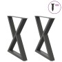 Patas para mesa de comedor 2uds antracita acero 70x(72-73,3) cm de , Patas para mesas - Ref: Foro24-4012726, Precio: 132,20 €...