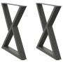 Patas para mesa de comedor 2uds antracita acero 70x(72-73,3) cm de , Patas para mesas - Ref: Foro24-4012726, Precio: 132,20 €...
