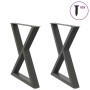 Patas para mesa de comedor 2 uds antracita acero 80x(72-73,3)cm de , Patas para mesas - Ref: Foro24-4012730, Precio: 130,76 €...