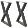 Patas para mesa de comedor 2 uds antracita acero 80x(72-73,3)cm de , Patas para mesas - Ref: Foro24-4012730, Precio: 130,76 €...