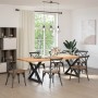Patas para mesa de comedor 2 uds acero negro 90x(72-73,3) cm de , Patas para mesas - Ref: Foro24-4012732, Precio: 132,53 €, D...