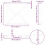 Patas para mesa de comedor 2 uds acero negro 90x(72-73,3) cm de , Patas para mesas - Ref: Foro24-4012732, Precio: 132,53 €, D...