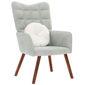 Silla de relajación de terciopelo gris claro de , Sillones - Ref: Foro24-4016810, Precio: 121,47 €, Descuento: %