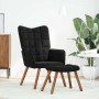 Sillón de relax con reposapiés terciopelo negro de , Sillones - Ref: Foro24-4016827, Precio: 104,91 €, Descuento: %