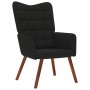 Sillón de relax con reposapiés terciopelo negro de , Sillones - Ref: Foro24-4016827, Precio: 104,91 €, Descuento: %