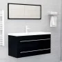 Armario para lavabo madera contrachapada negro 100x38,5x48 cm de vidaXL, Muebles de baño - Ref: Foro24-804720, Precio: 80,80 ...