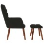 Sillón de relax con reposapiés terciopelo negro de , Sillones - Ref: Foro24-4016827, Precio: 104,91 €, Descuento: %