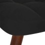 Sillón de relax con reposapiés terciopelo negro de , Sillones - Ref: Foro24-4016827, Precio: 104,91 €, Descuento: %