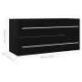 Armario para lavabo madera contrachapada negro 100x38,5x48 cm de vidaXL, Muebles de baño - Ref: Foro24-804720, Precio: 80,80 ...