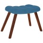 Sillón de relax con reposapiés terciopelo azul de , Sillones - Ref: Foro24-4016831, Precio: 123,87 €, Descuento: %