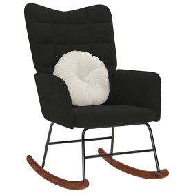 Silla mecedora de terciopelo negro de , Mecedoras - Ref: Foro24-4016838, Precio: 110,44 €, Descuento: %