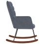Silla mecedora de terciopelo gris oscuro de , Mecedoras - Ref: Foro24-4016833, Precio: 125,40 €, Descuento: %