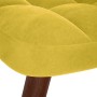 Mecedora con taburete de terciopelo amarillo de , Mecedoras - Ref: Foro24-4016850, Precio: 115,40 €, Descuento: %