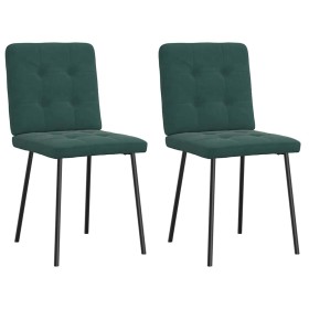 Sillas de comedor 2 unidades terciopelo verde oscuro de , Sillas de comedor - Ref: Foro24-4101059, Precio: 103,04 €, Descuent...