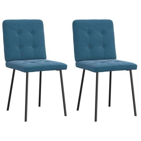 Sillas de comedor 2 unidades terciopelo azul de , Sillas de comedor - Ref: Foro24-4101067, Precio: 82,29 €, Descuento: %
