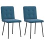 Sillas de comedor 2 unidades terciopelo azul de , Sillas de comedor - Ref: Foro24-4101067, Precio: 82,29 €, Descuento: %