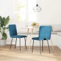 Sillas de comedor 2 unidades terciopelo azul de , Sillas de comedor - Ref: Foro24-4101067, Precio: 82,29 €, Descuento: %