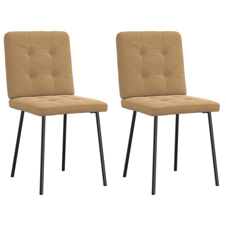 Sillas de comedor 2 unidades terciopelo marrón de , Sillas de comedor - Ref: Foro24-4101065, Precio: 83,01 €, Descuento: %