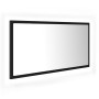 Espejo de baño LED acrílico negro brillo 90x8,5x37 cm de vidaXL, Tocadores de baño - Ref: Foro24-804933, Precio: 48,59 €, Des...