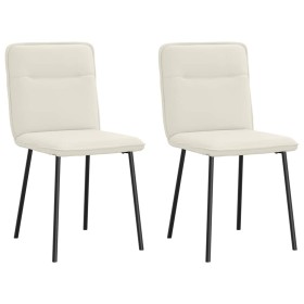 Sillas de comedor 2 unidades terciopelo crema de , Sillas de comedor - Ref: Foro24-4101218, Precio: 87,51 €, Descuento: %