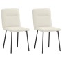 Sillas de comedor 2 unidades terciopelo crema de , Sillas de comedor - Ref: Foro24-4101218, Precio: 87,51 €, Descuento: %