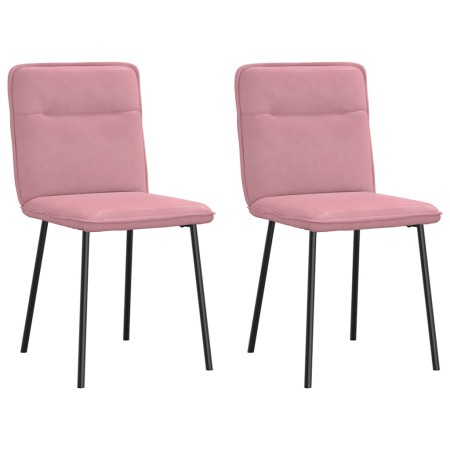 Sillas de comedor 2 unidades terciopelo rosa de , Sillas de comedor - Ref: Foro24-4101213, Precio: 85,96 €, Descuento: %