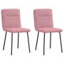 Sillas de comedor 2 unidades terciopelo rosa de , Sillas de comedor - Ref: Foro24-4101213, Precio: 85,96 €, Descuento: %