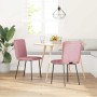 Sillas de comedor 2 unidades terciopelo rosa de , Sillas de comedor - Ref: Foro24-4101213, Precio: 85,96 €, Descuento: %