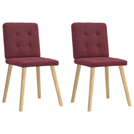 Sillas de comedor 2 unidades tela rojo tinto de , Sillas de comedor - Ref: Foro24-4101071, Precio: 101,12 €, Descuento: %