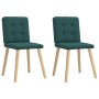 Sillas de comedor 2 unidades tela verde oscuro de , Sillas de comedor - Ref: Foro24-4101073, Precio: 100,58 €, Descuento: %
