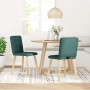 Sillas de comedor 2 unidades tela verde oscuro de , Sillas de comedor - Ref: Foro24-4101073, Precio: 100,58 €, Descuento: %