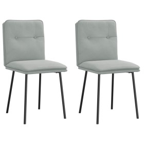 Sillas de comedor 2 unidades terciopelo gris claro de , Sillas de comedor - Ref: Foro24-4101309, Precio: 88,71 €, Descuento: %
