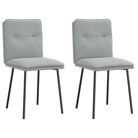 Sillas de comedor 2 unidades terciopelo gris claro de , Sillas de comedor - Ref: Foro24-4101309, Precio: 88,71 €, Descuento: %