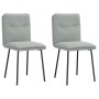 Sillas de comedor 2 unidades terciopelo gris claro de , Sillas de comedor - Ref: Foro24-4101309, Precio: 88,71 €, Descuento: %