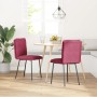 Sillas de comedor 2 unidades terciopelo rojo tinto de , Sillas de comedor - Ref: Foro24-4101314, Precio: 88,08 €, Descuento: %