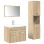 Juego de muebles de baño 4 pzas contrachapada roble Sonoma de , Muebles de baño - Ref: Foro24-3325024, Precio: 243,49 €, Desc...