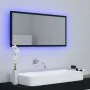 Espejo de baño LED acrílico negro brillo 90x8,5x37 cm de vidaXL, Tocadores de baño - Ref: Foro24-804933, Precio: 47,95 €, Des...