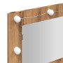Mueble con espejo y LED roble artesanal 90x31,5x62 cm de , Tocadores de baño - Ref: Foro24-857006, Precio: 79,65 €, Descuento: %