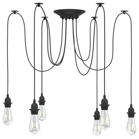 Lámpara colgante con 6 portalámparas E27 metal negro de , Lámparas - Ref: Foro24-4103455, Precio: 38,99 €, Descuento: %