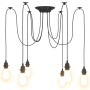 Lámpara colgante con 6 portalámparas E27 metal negro de , Lámparas - Ref: Foro24-4103455, Precio: 38,99 €, Descuento: %