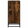 Aparador madera ingeniería y metal roble ahumado 35,5x35x76 cm de , Aparadores - Ref: Foro24-848961, Precio: 69,30 €, Descuen...