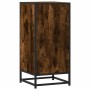 Aparador madera ingeniería y metal roble ahumado 35,5x35x76 cm de , Aparadores - Ref: Foro24-848961, Precio: 69,30 €, Descuen...
