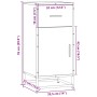 Aparador madera ingeniería y metal roble ahumado 35,5x35x76 cm de , Aparadores - Ref: Foro24-848961, Precio: 69,30 €, Descuen...