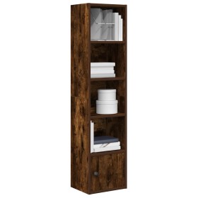 Estantería madera de ingeniería roble ahumado 31x24x127 cm de , Librerías y estanterías - Ref: Foro24-860350, Precio: 53,94 €...
