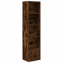 Estantería madera de ingeniería roble ahumado 31x24x127 cm de , Librerías y estanterías - Ref: Foro24-860350, Precio: 53,94 €...