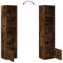 Estantería madera de ingeniería roble ahumado 31x24x127 cm de , Librerías y estanterías - Ref: Foro24-860350, Precio: 53,94 €...
